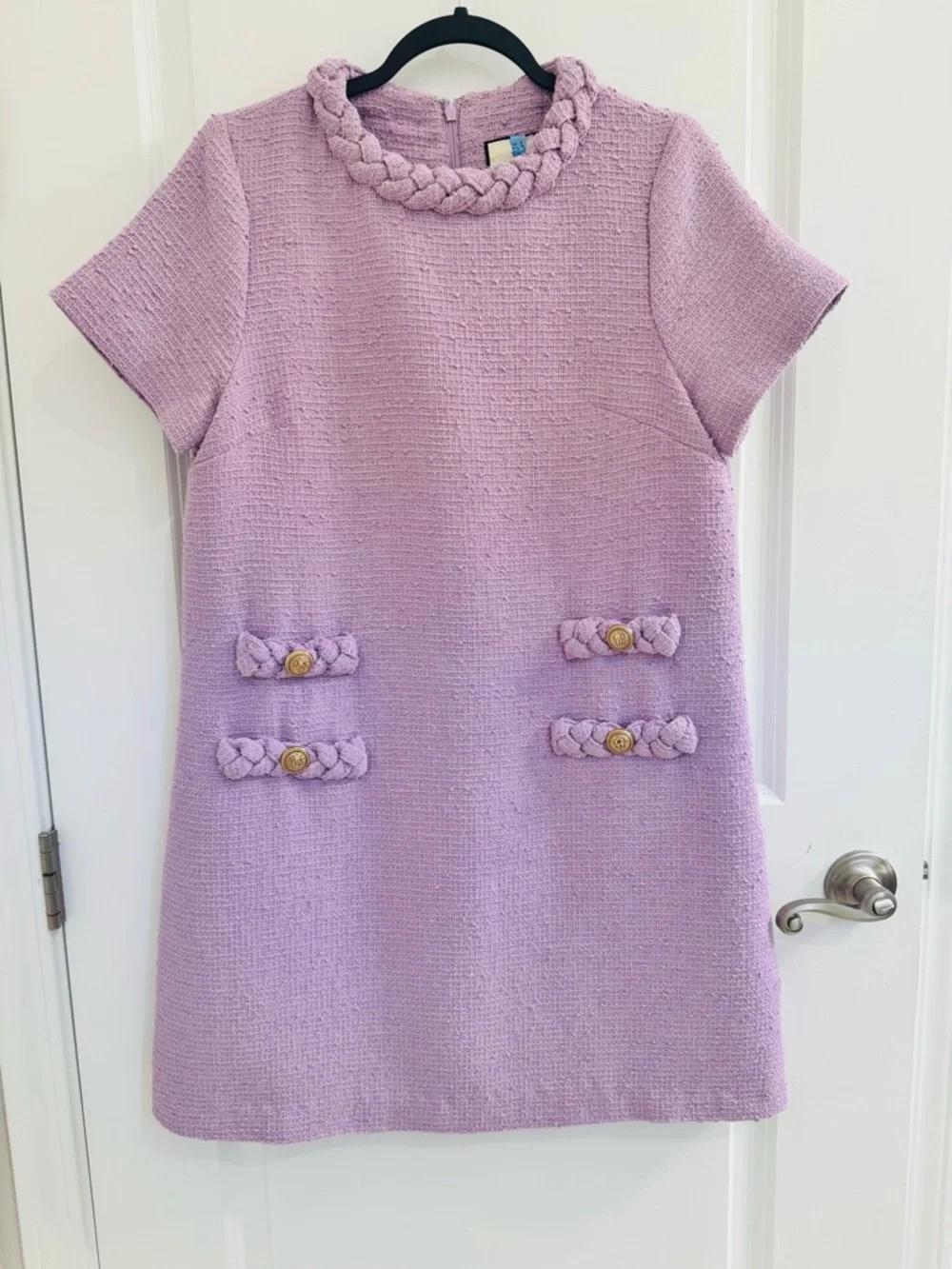 Tuckernuck Lilac Braided-Trim Jackie Mini Dress M - Picture 2 of 4